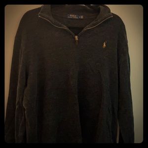 Ralph Lauren estate ribbed quarter zip sweater